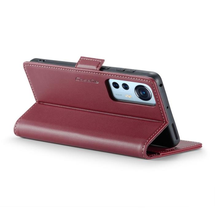 Caseme - CASEME 023 Läderfodral för Xiaomi 12 5G - Röd
