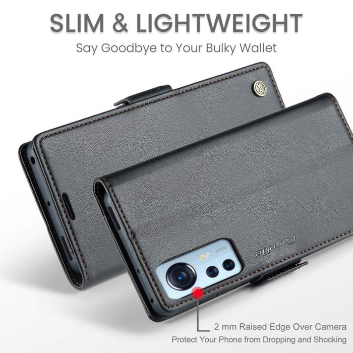 Caseme - CASEME 023 Läderfodral för Xiaomi 12 5G - Svart