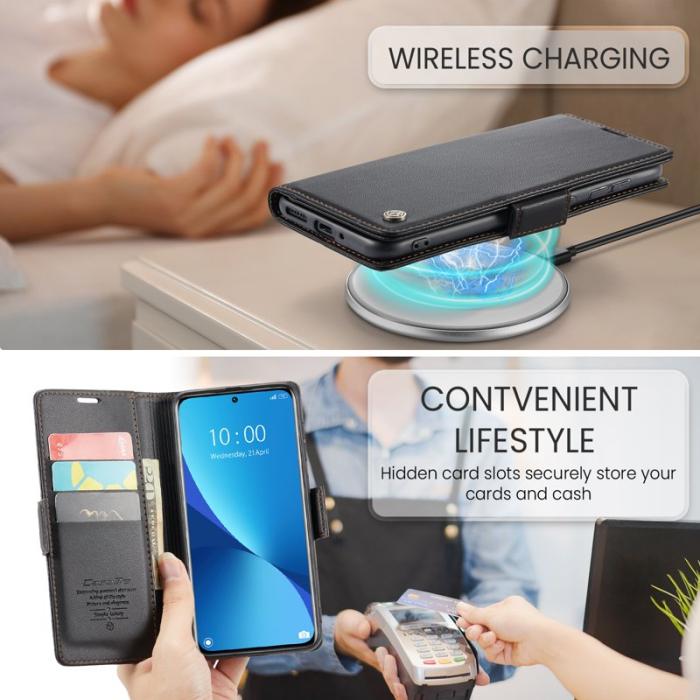 Caseme - CASEME 023 Läderfodral för Xiaomi 12 5G - Svart