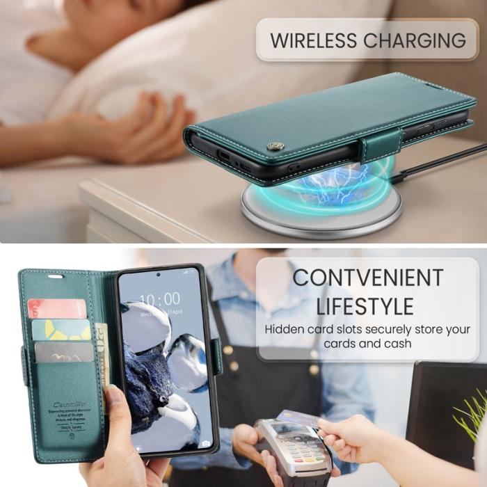 Caseme - CASEME 023 Läderfodral för Xiaomi 12T 5G - Grön