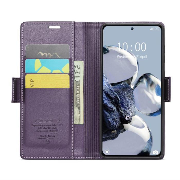 Caseme - CASEME 023 Läderfodral för Xiaomi 12T 5G - Lila