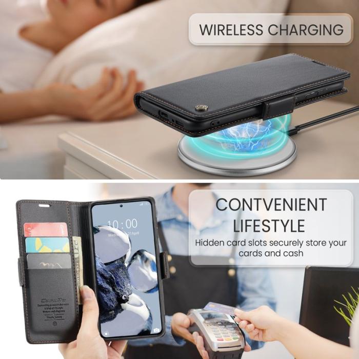 Caseme - CASEME 023 Läderfodral för Xiaomi 12T 5G - Svart