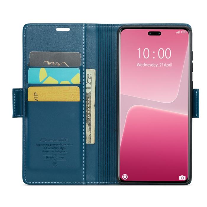 Caseme - CASEME Plånboksfodral Konstläder för Xiaomi 13 Lite - Blå