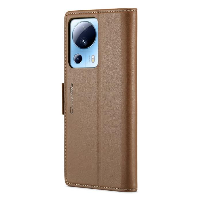 Caseme - CASEME Plånboksfodral Konstläder för Xiaomi 13 Lite / Civi 2 - Brun