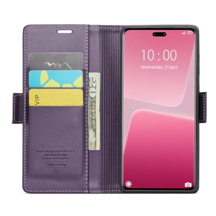 Caseme - CASEME Plånboksfodral Konstläder för Xiaomi 13 Lite / Civi 2 - Lila