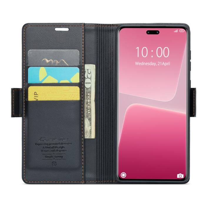 Caseme - CASEME Plånboksfodral Konstläder för Xiaomi 13 Lite / Civi 2 - Svart