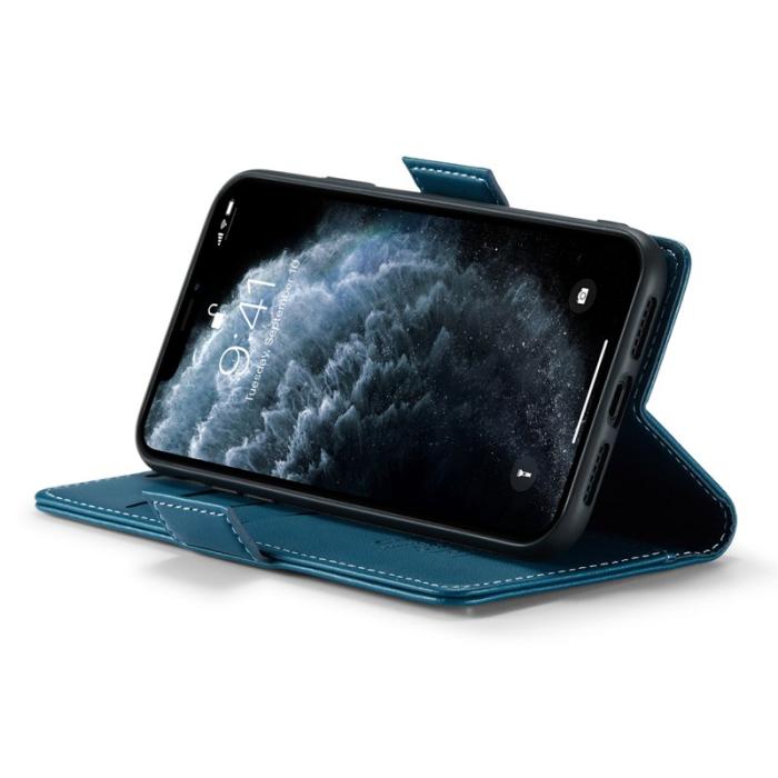 Caseme - CASEME 023 Läderfodral iPhone 11 Pro Max RFID Blå
