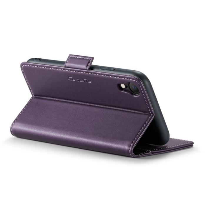 Caseme - CASEME 023 Läderfodral iPhone XR RFID Blockering Lila