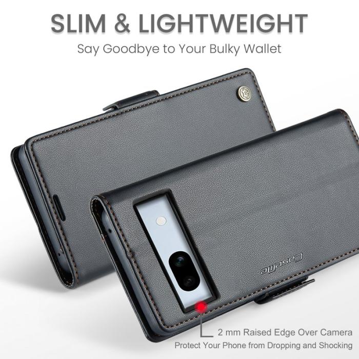 Caseme - CASEME Plånboksfodral Konstläder till Google Pixel 7a - Svart