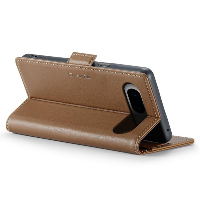 Caseme - CASEME Plånboksfodral Konstläder till Google Pixel 8 - Brun