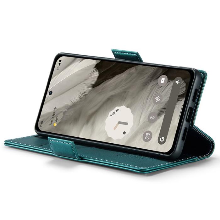 Caseme - CASEME Plånboksfodral Konstläder till Google Pixel 8 - Grön