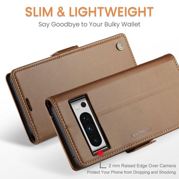 Caseme - CASEME 023 Läderfodral till Google Pixel 8 Pro - Brun