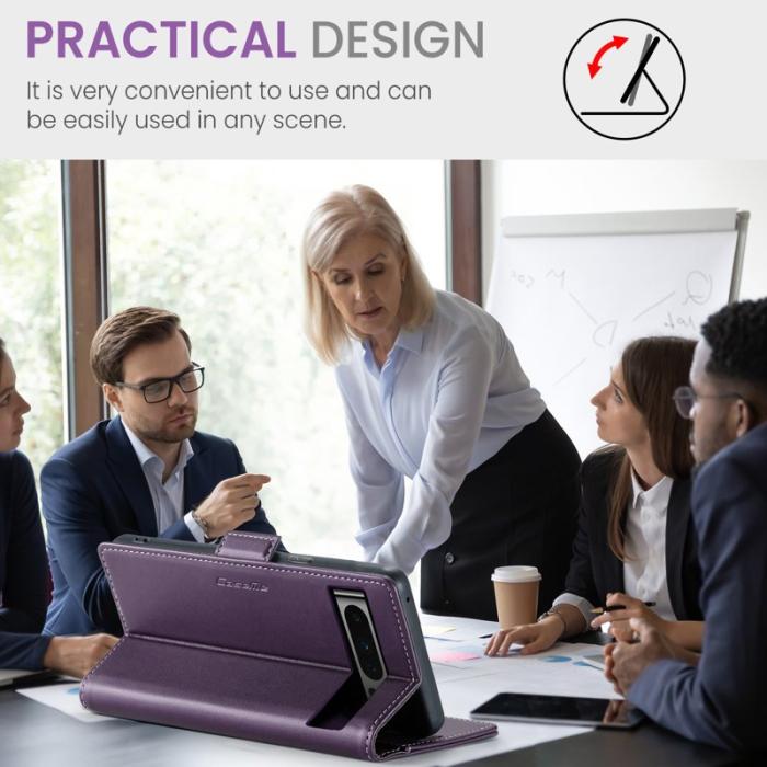 Caseme - CASEME 023 Läderfodral till Google Pixel 8 Pro - Lila