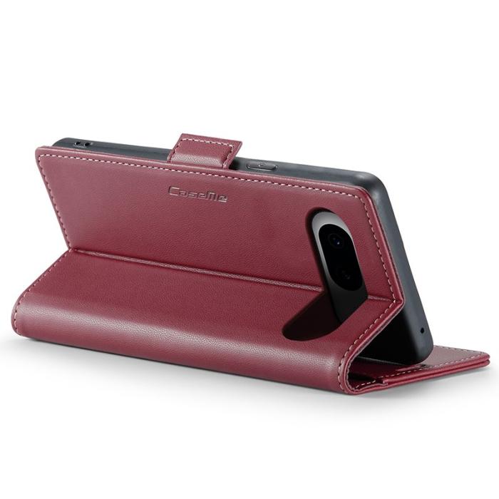 Caseme - CASEME Plånboksfodral Konstläder till Google Pixel 8 - Röd