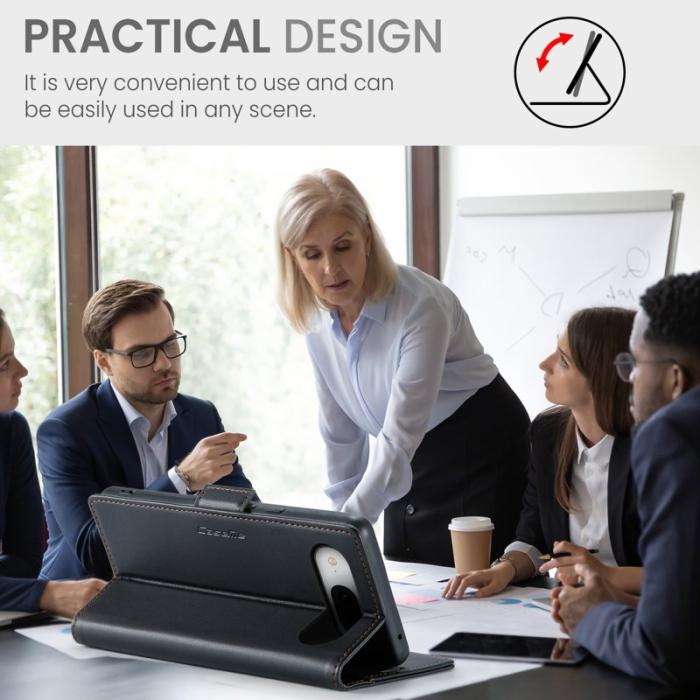 Caseme - CASEME 023 Läderfodral till Google Pixel 8a - Svart