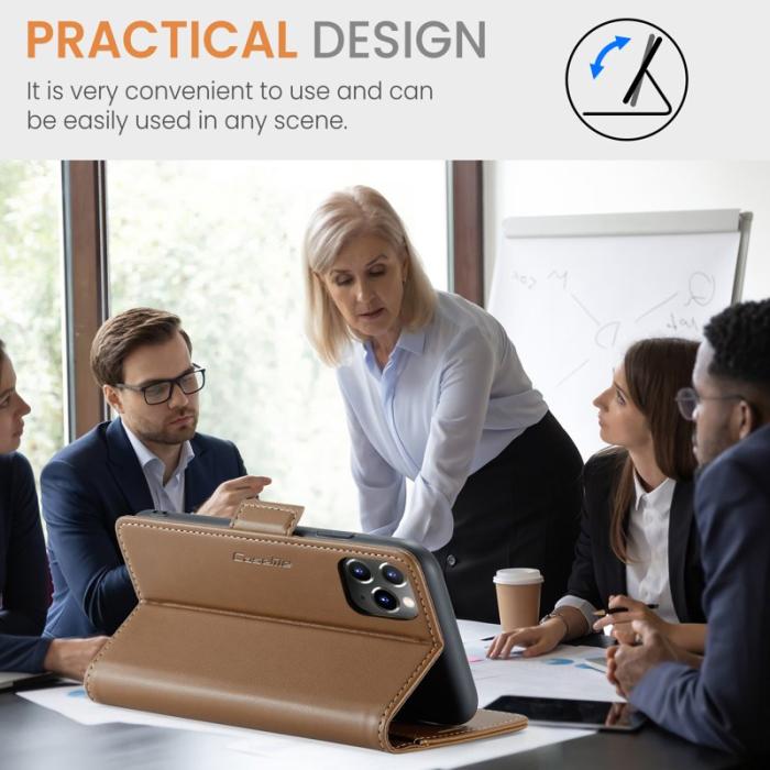 Caseme - CASEME 023 Läderfodral till iPhone 11 Pro Max - Brun