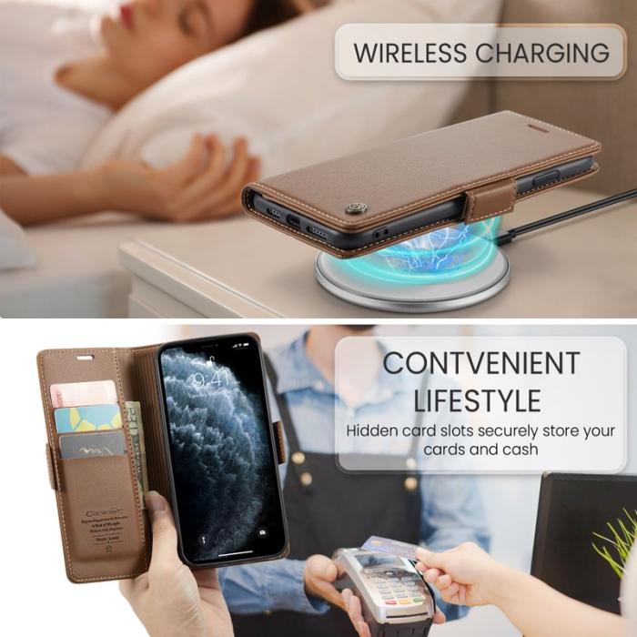 Caseme - CASEME 023 Läderfodral till iPhone 11 Pro Max - Brun