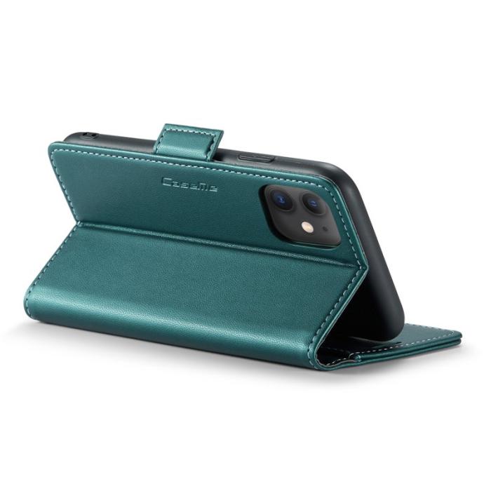 Caseme - CASEME 023 Läderfodral till iPhone 11 RFID Blockering Grön