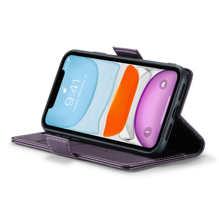 Caseme - CASEME 023 Läderfodral till iPhone 11 RFID Blockering Lila