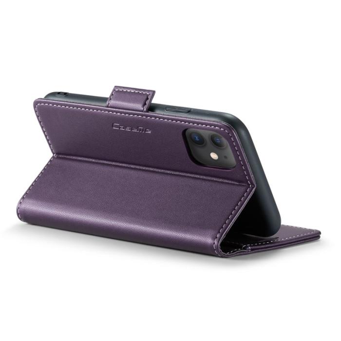 Caseme - CASEME 023 Läderfodral till iPhone 11 RFID Blockering Lila