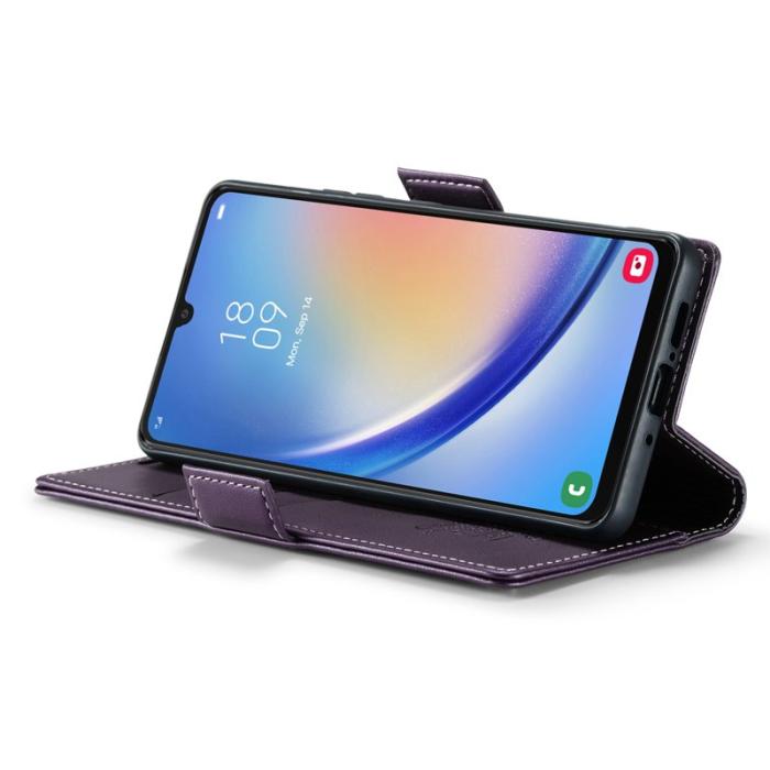 Caseme - CASEME 023 Läderfodral till Samsung Galaxy A34 5G - Lila