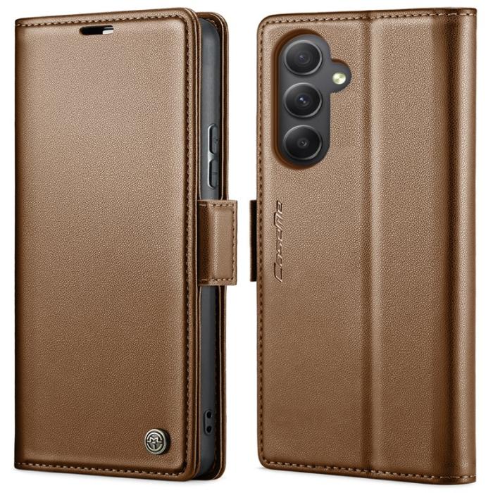 Caseme - CASEME Plånboksfodral Konstläder till Samsung Galaxy A54 5G - Brun
