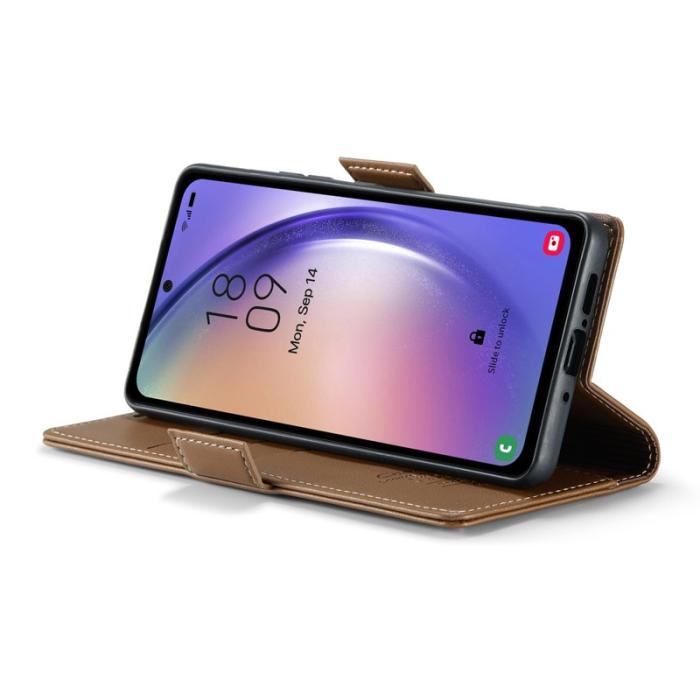 Caseme - CASEME Plånboksfodral Konstläder till Samsung Galaxy A54 5G - Brun