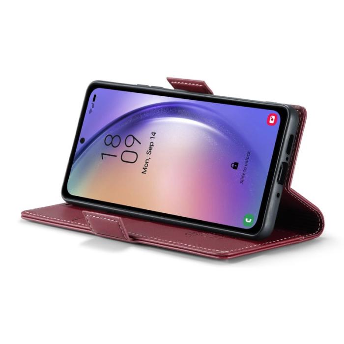 Caseme - CASEME Plånboksfodral Konstläder till Samsung Galaxy A54 5G - Röd