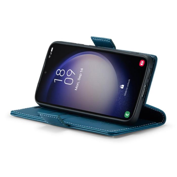Caseme - CASEME 023 Läderfodral till Samsung Galaxy S23 - Blå