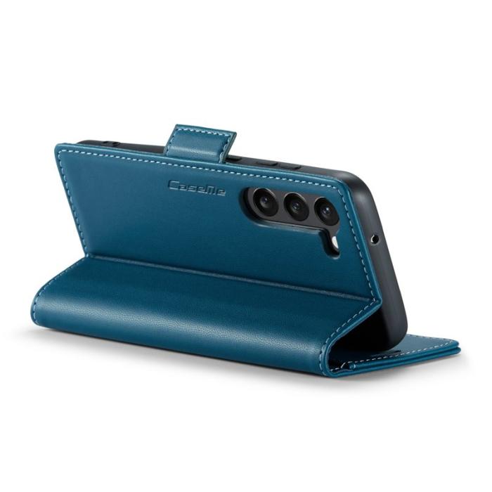 Caseme - CASEME 023 Läderfodral till Samsung Galaxy S23 - Blå