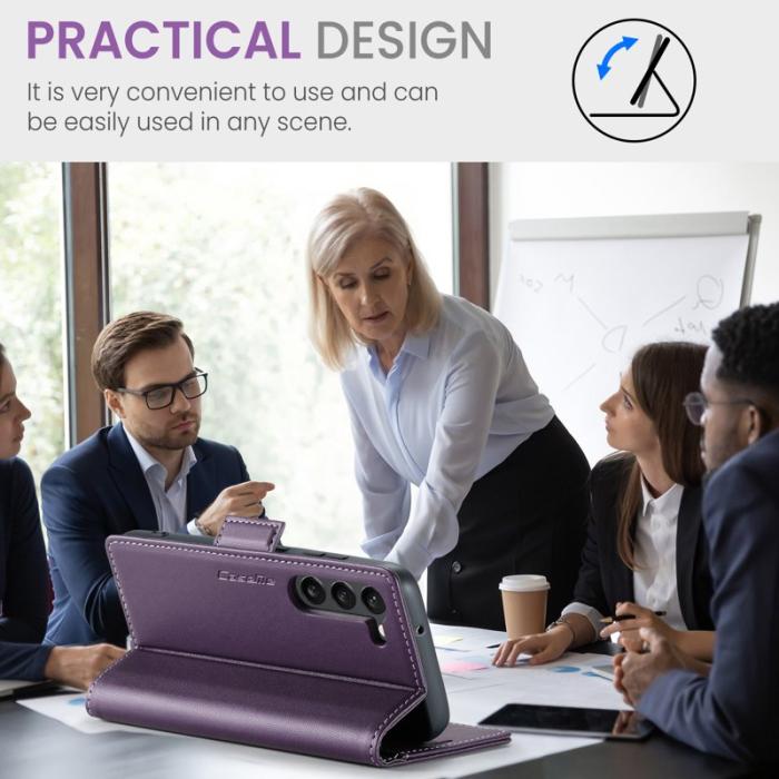 Caseme - CASEME 023 Läderfodral till Samsung Galaxy S23 - Lila