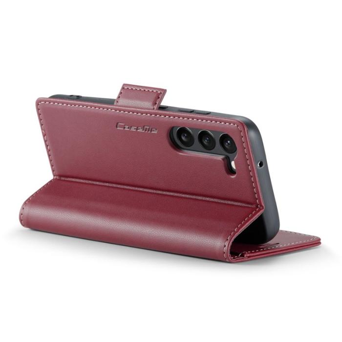 Caseme - CASEME 023 Läderfodral till Samsung Galaxy S23 - Röd