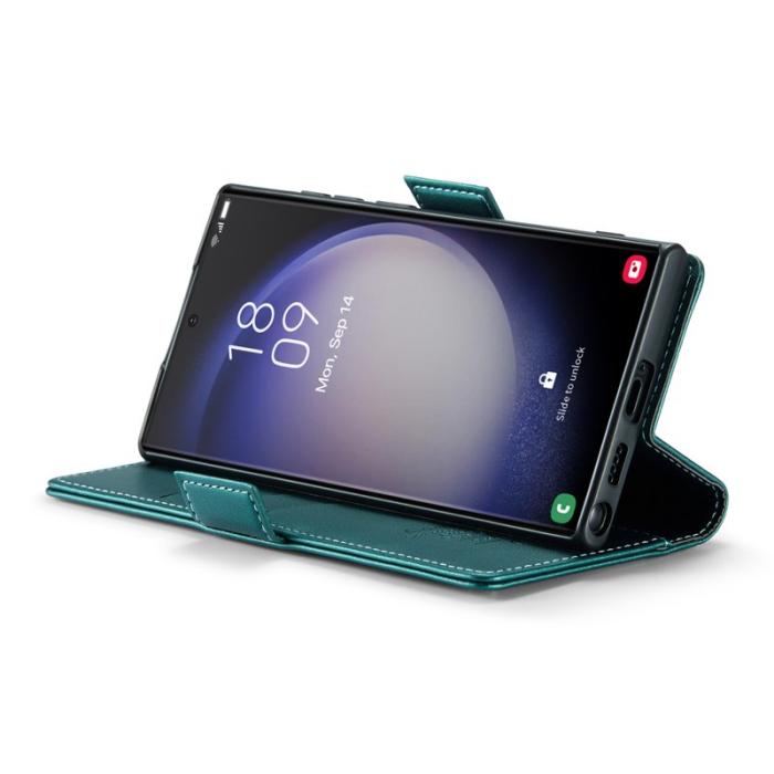 Caseme - CASEME 023 Läderfodral till Samsung Galaxy S23 Ultra - Grön