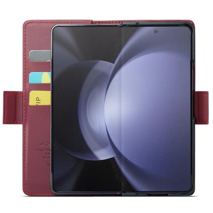 Caseme - CASEME 023 Läderfodral till Samsung Galaxy Z Fold5 5G - Röd