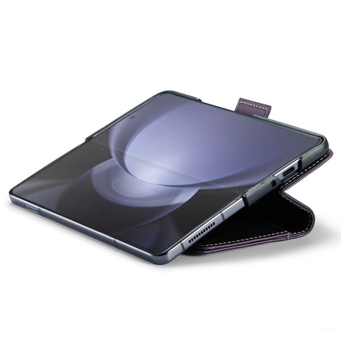 Caseme - CASEME Plånboksfodral Konstläder till Samsung Galaxy Z Fold6 5G - Lila