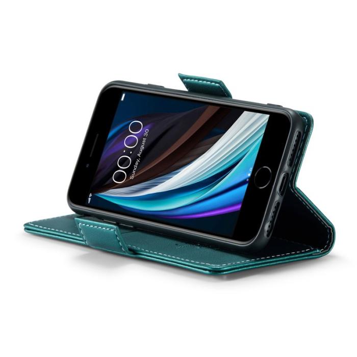 Caseme - CASEME 023 Litchi Texture Läderfodral i Grön för iPhone 6/7/8/SE