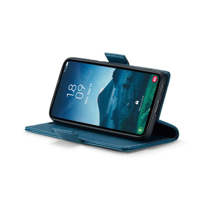 Caseme - CASEME 023 Samsung Galaxy S25 Ultra Läderfodral RFID Blå