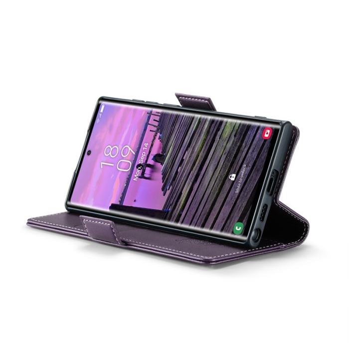 Caseme - CASEME 023 Samsung Galaxy S25 Ultra Läderfodral RFID Lila