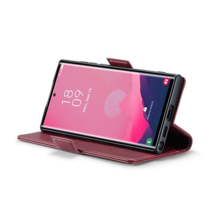 Caseme - CASEME 023 Samsung Galaxy S25 Ultra Läderfodral RFID Röd