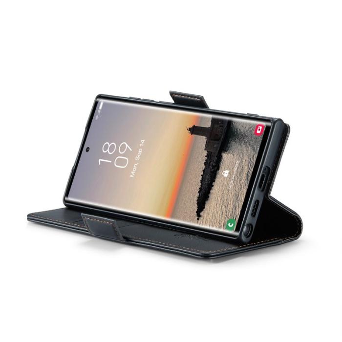 Caseme - CASEME 023 Samsung Galaxy S25 Ultra Läderfodral RFID Svart