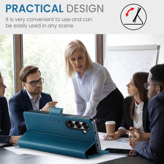 Caseme - CASEME 023 Samsung Galaxy Z Fold7 5G Fodral Läder Blå