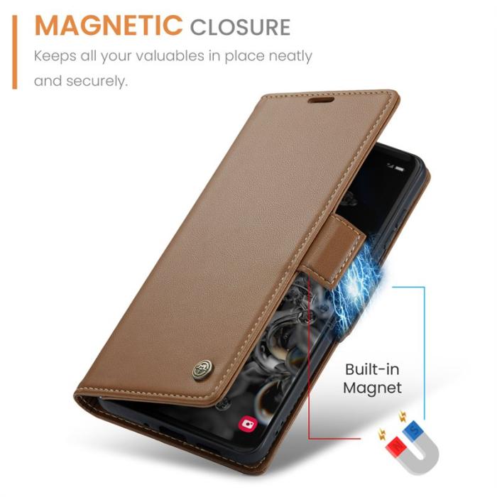 Caseme - CASEME 023 Series Samsung Galaxy S20 Ultra Fodral Läder Brun