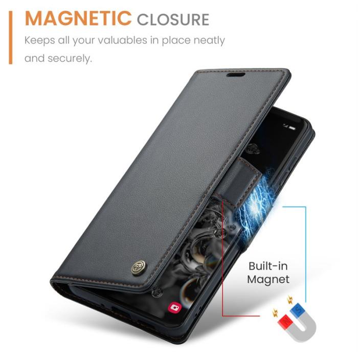 Caseme - CASEME 023 Series Samsung Galaxy S20 Ultra Fodral Läder Svart