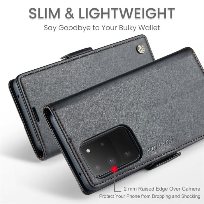 Caseme - CASEME 023 Series Samsung Galaxy S20 Ultra Fodral Läder Svart