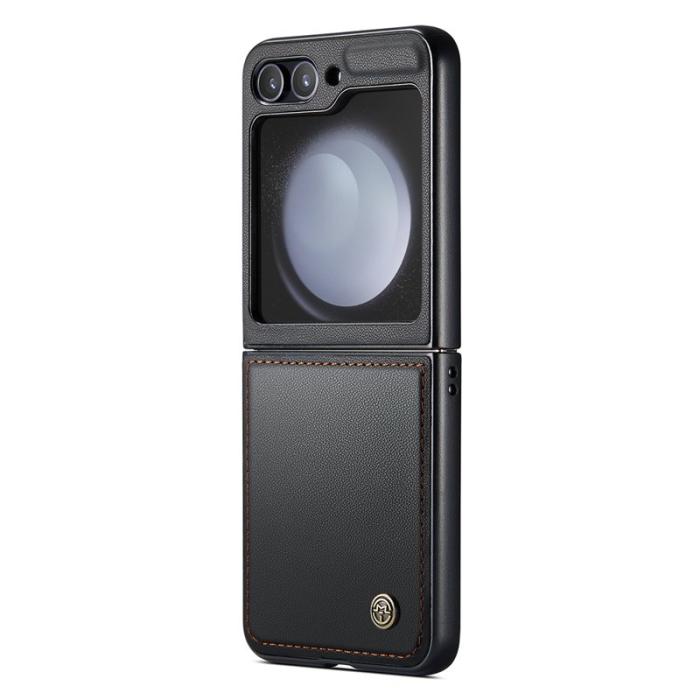 Caseme - CASEME 023 Series Samsung Galaxy Z Flip5 Fodral Läder Svart
