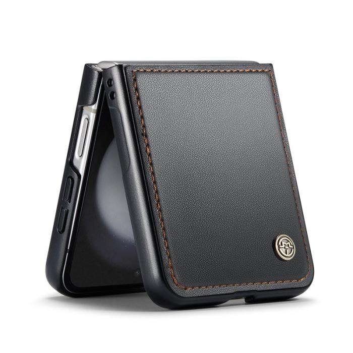 Caseme - CASEME 023 Series Samsung Galaxy Z Flip5 Fodral Läder Svart
