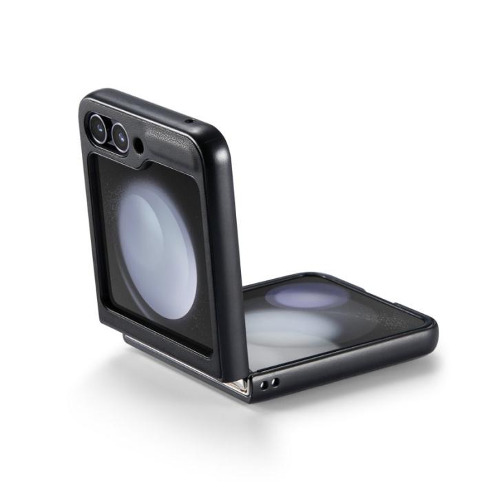 Caseme - CASEME 023 Series Samsung Galaxy Z Flip5 Fodral Läder Svart