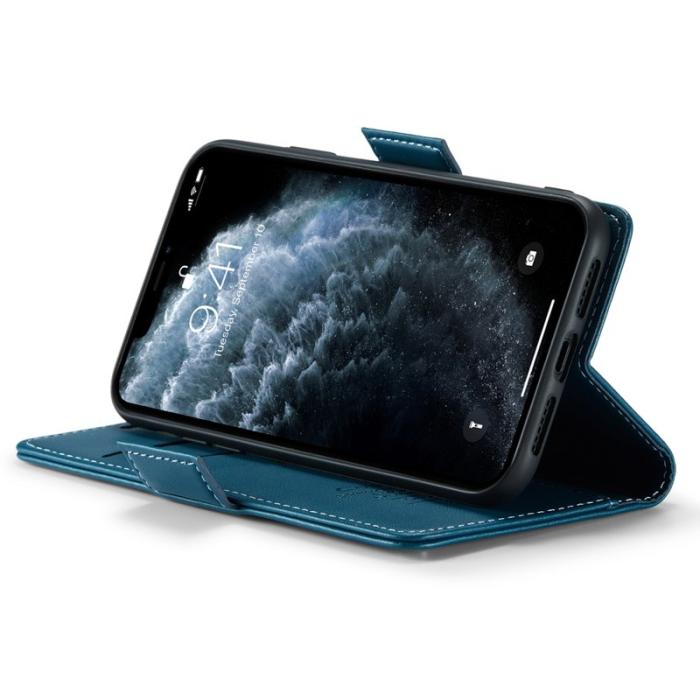 Caseme - CASEME 023 Series Ställbart Läderfodral iPhone 11 Pro Blå