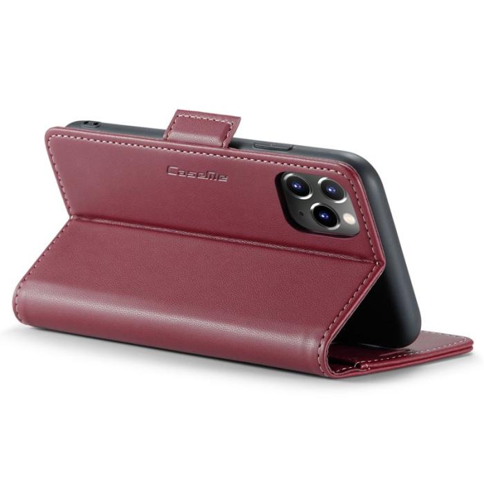 Caseme - CASEME 023 Series Ställskydd i Läder för iPhone 11 Pro - Röd