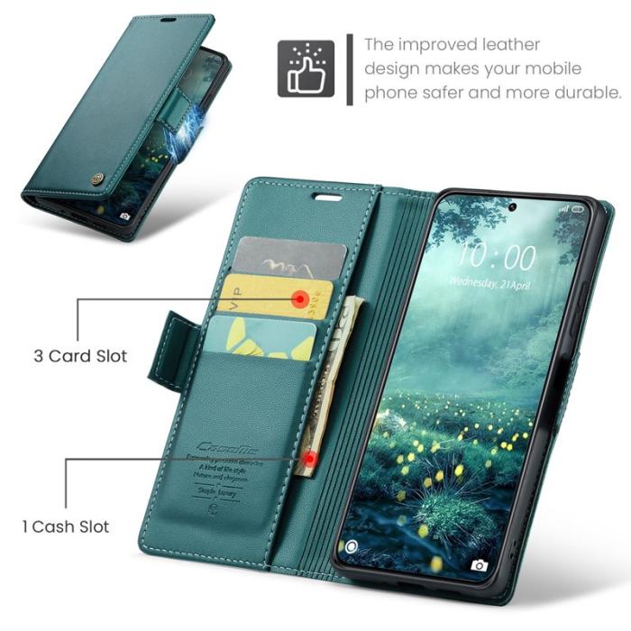 Caseme - CASEME 023 Series Xiaomi 14 Ultra Skal RFID Blocker Grön